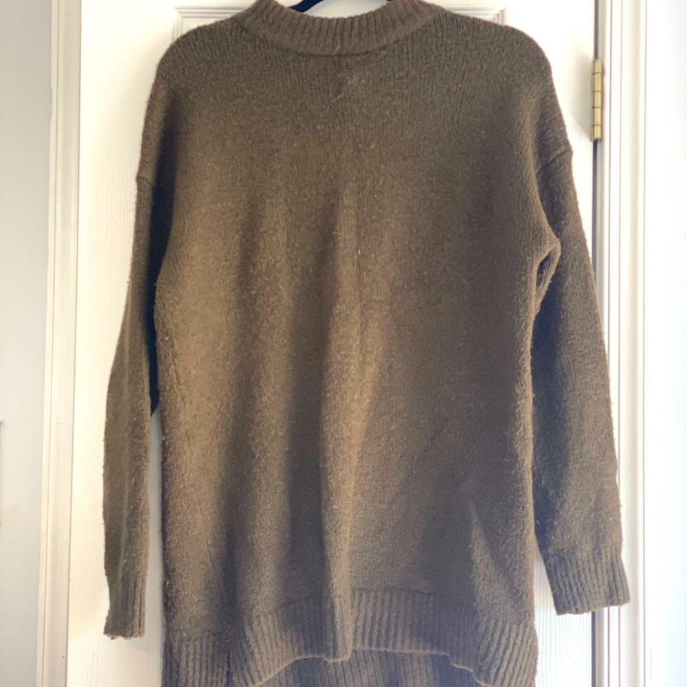 Mock Neck Longline Sweater